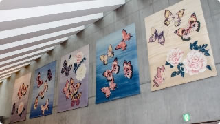 写真：森 英恵氏の作品展示